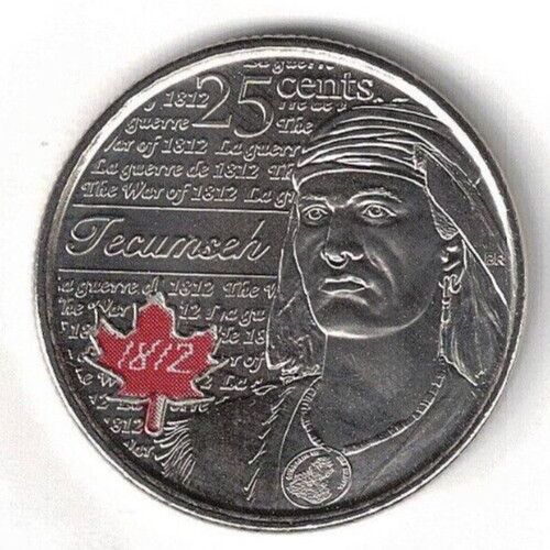 Read more about the article 2012 Canada War of 1812 Tecumseh Colored 25 Cent Coin!