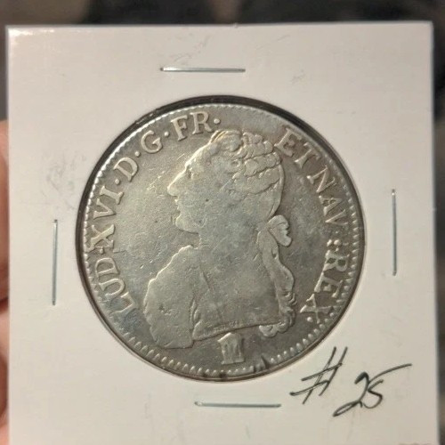Read more about the article France 1 Ecu 1785 L silver Louis XVI rare large silver Crown sized coin