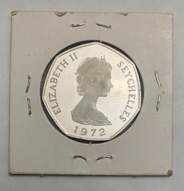 Read more about the article Coin Seychelles (British Crown Colony) 5 Rupees 1972  silver proof KM 19a