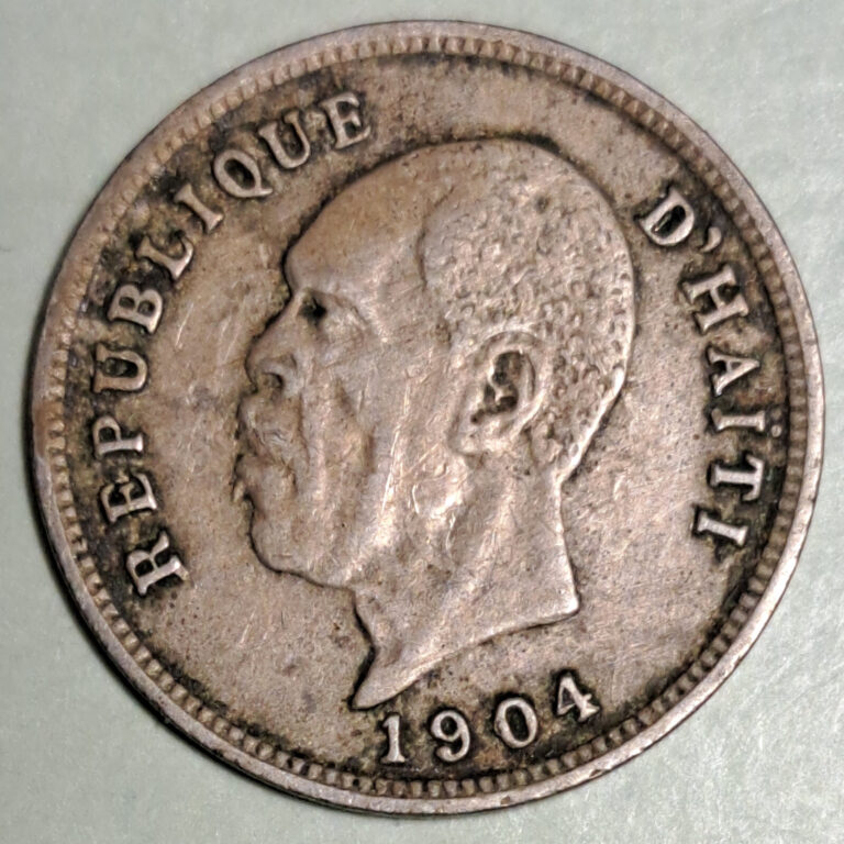 Read more about the article 1904 Haiti 5 Centimes Extra Fine World Coin