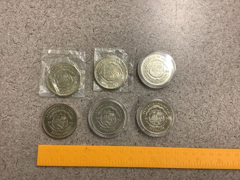 Read more about the article Lot Of 6 Republic Of Liberia 50 Dollar Coins