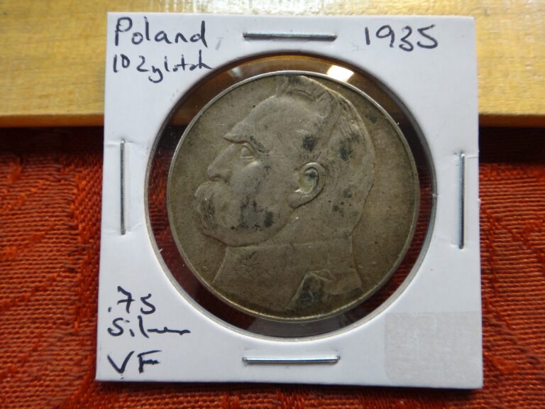 Read more about the article 1935 Poland 10 Złotych Józef Piłsudski .750 Silver Coin – Free SandH USA
