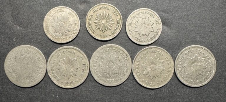Read more about the article Lot Of 8 Old Uruguay Coins 2 5 Cents Centesimos 1909 1924 1936 World Dealer Lot