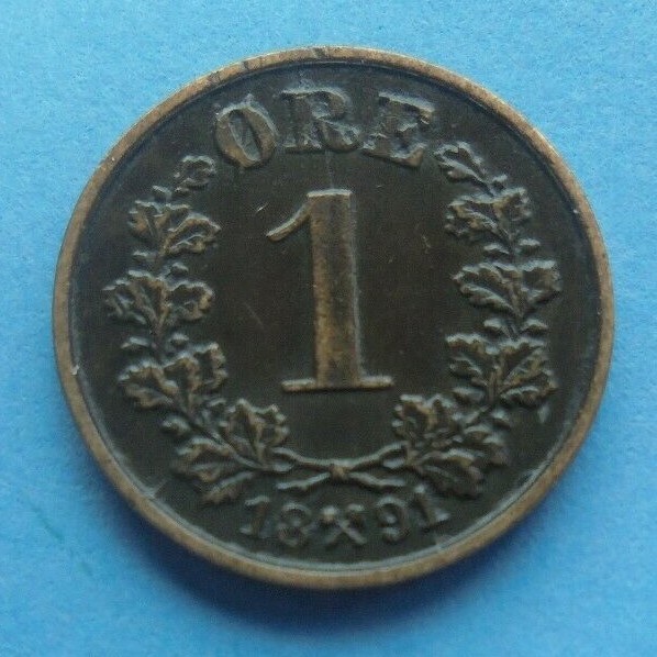Read more about the article Norway  1 Ore 1891  Good Grade.