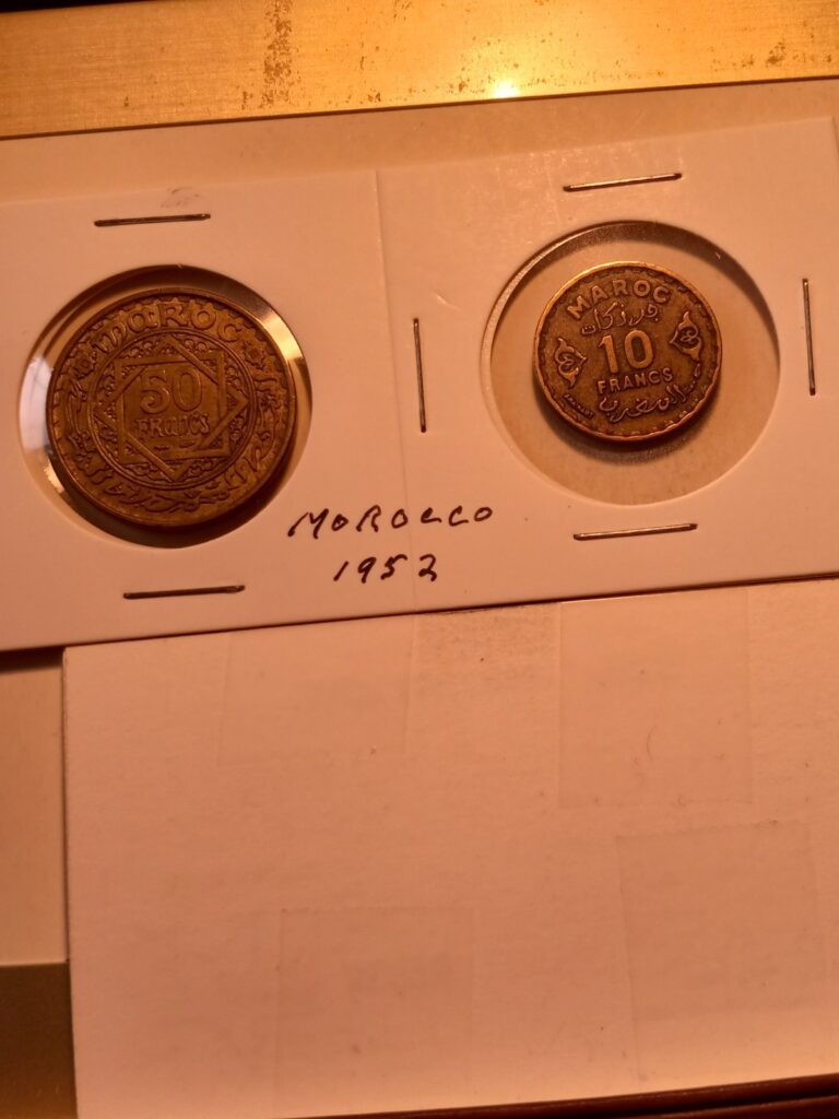 Read more about the article World Coins – 2 Old Morocco coins 1952