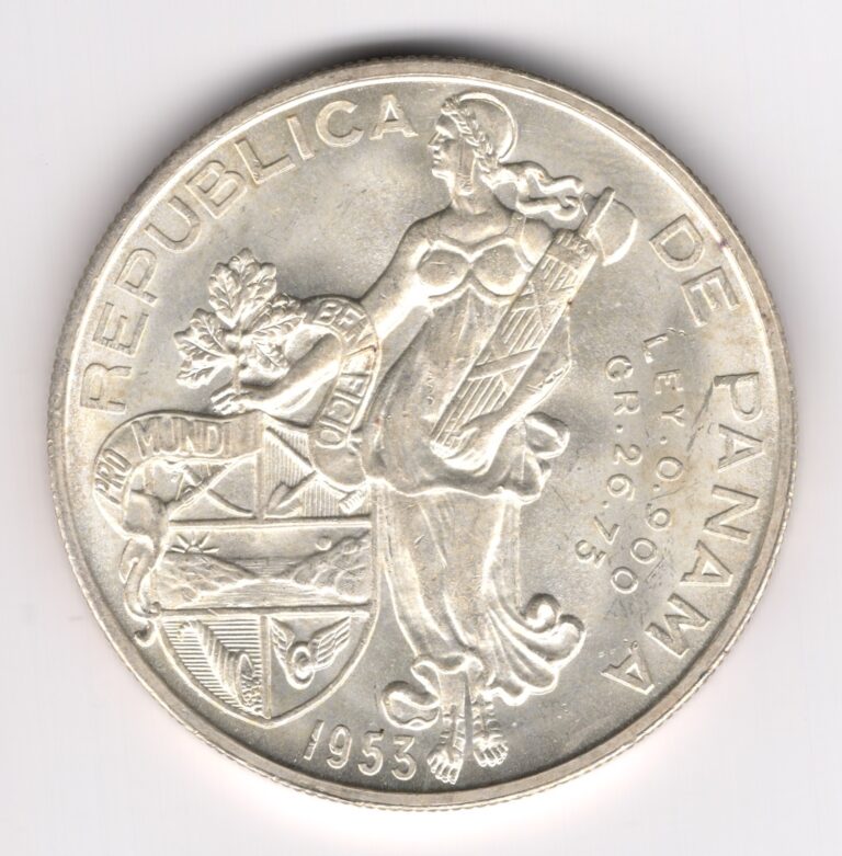 Read more about the article 1953 Panama 1 Balboa (Republic) 90% Silver Coin Commemorative issue GEM BU