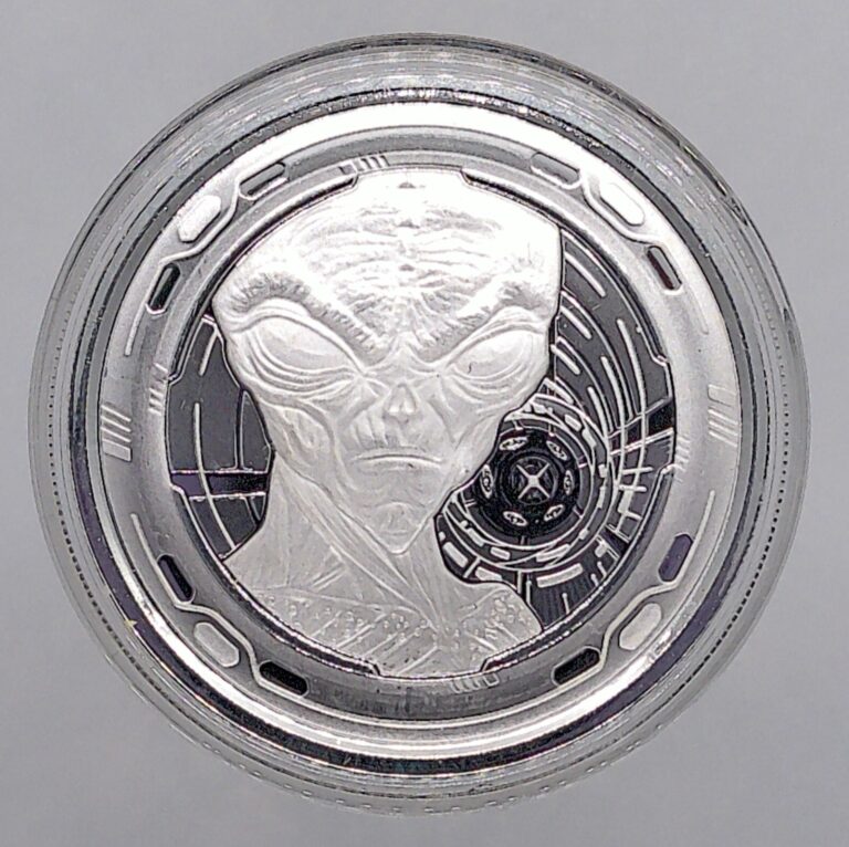 Read more about the article 2022 Ghana .999 Silver 1 Oz. Alien Coin