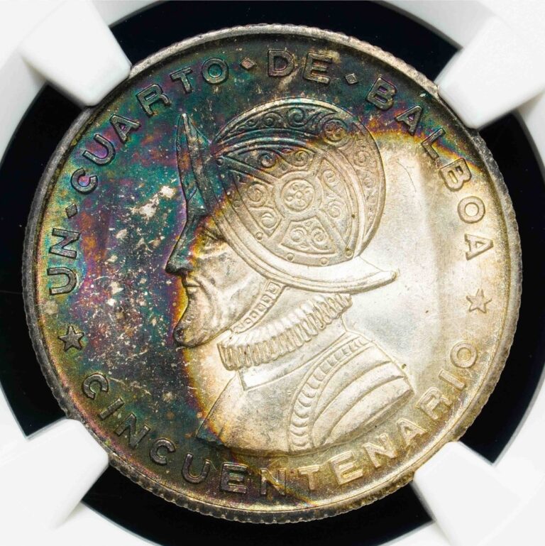 Read more about the article GREEN MONSTER TONED- 1953 Panama 1/4 Balboa Republic ┃*FINEST KNOWN STAR*