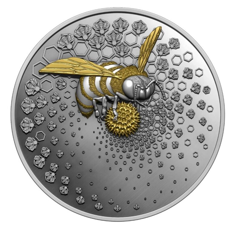 Read more about the article 2023 Liberia Entoma Bee 1 oz Silver Ultra High Relief Dark Gilded Coin