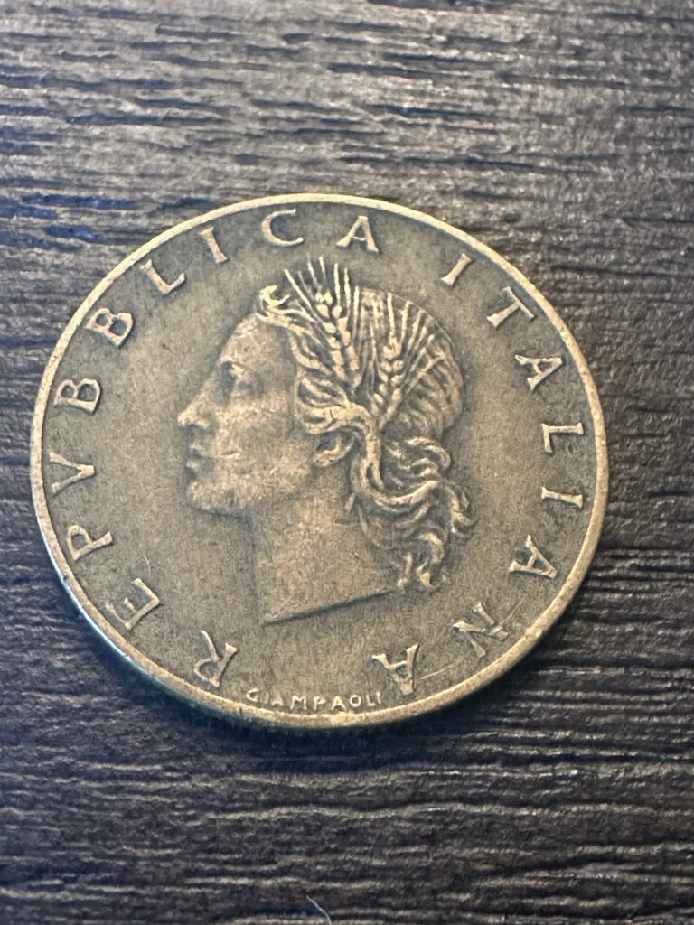 Read more about the article 1958 Italy 20 Lire Coin KM 97.1
