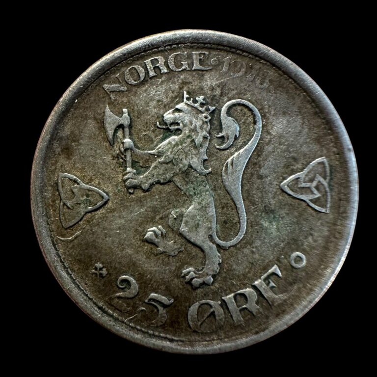 Read more about the article Norway 25 Øre 1918 Silver Coin