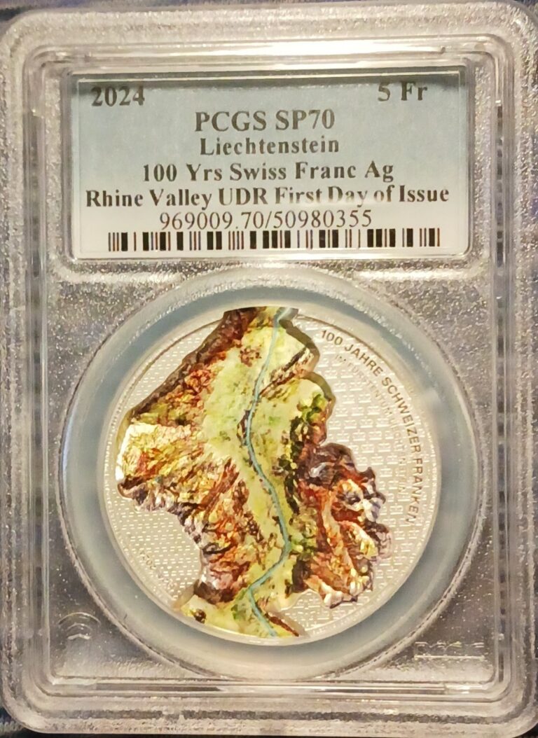 Read more about the article 2024 Liechtenstein Silver 1oz 100 Years of the Swiss Franc PCGS SP70 First Day
