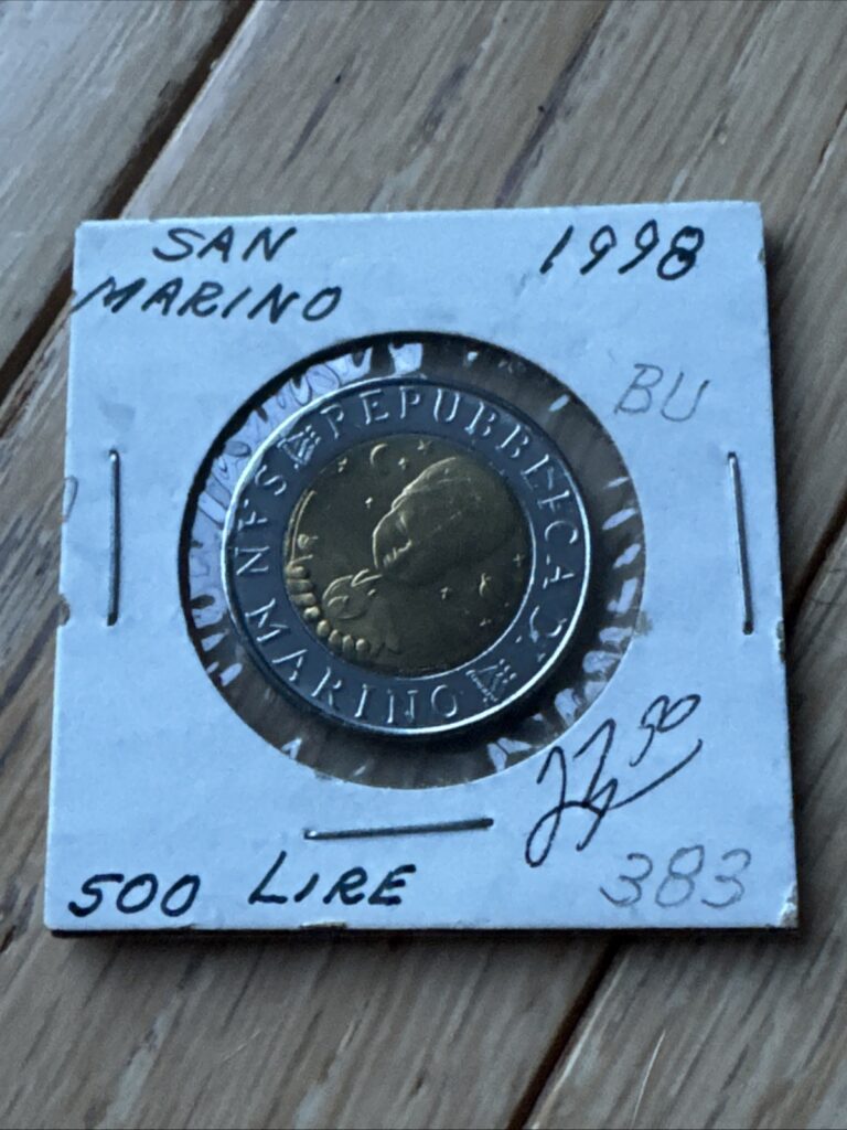 Read more about the article San Marino 1998 500 Lire KM#383 COMBINE SHIP – Rare World Coin – BU – Bin 2