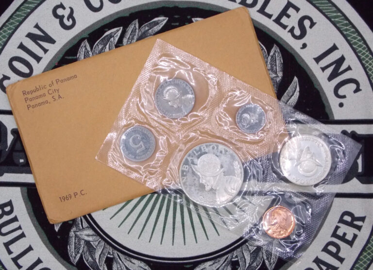 Read more about the article 1969 Republic of Panama SILVER Proof (6 Coin) Balboa Set w/ Original Envelope