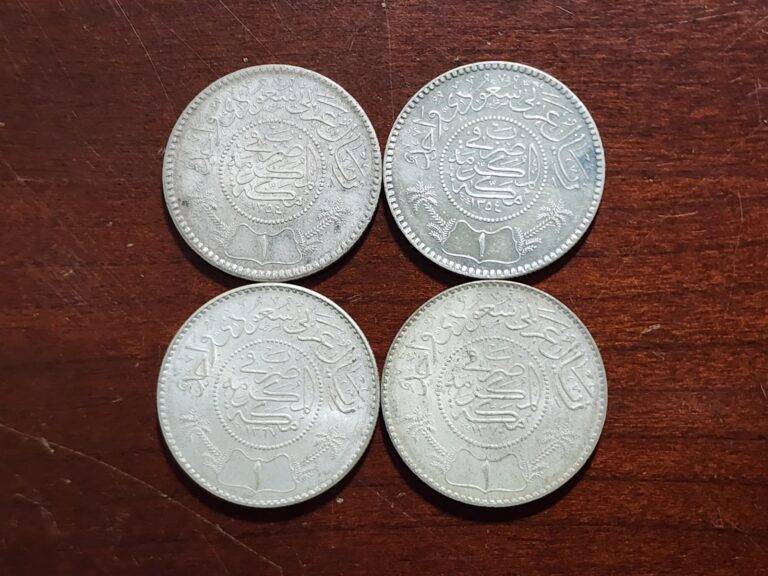 Read more about the article 1935-1950 Saudi Arabia 1 Riyal World Silver Coins Lot Of 4
