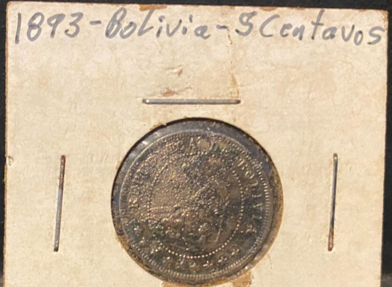 Read more about the article BOLIVIA  1893  5 Centavos coin  circulated