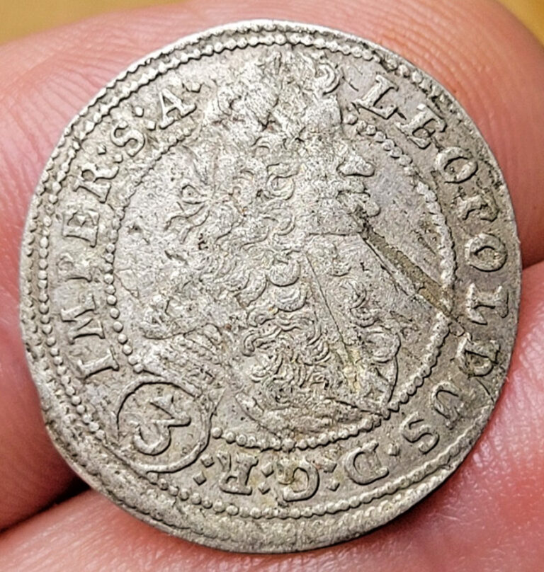 Read more about the article Austria 3 Kreuzer 1701 Leopold Silver Coin