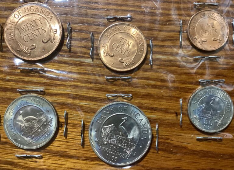 Read more about the article Uganda 1966 Rainbow Toned UNC Coins set (Rare than Proof Set Old Collection)