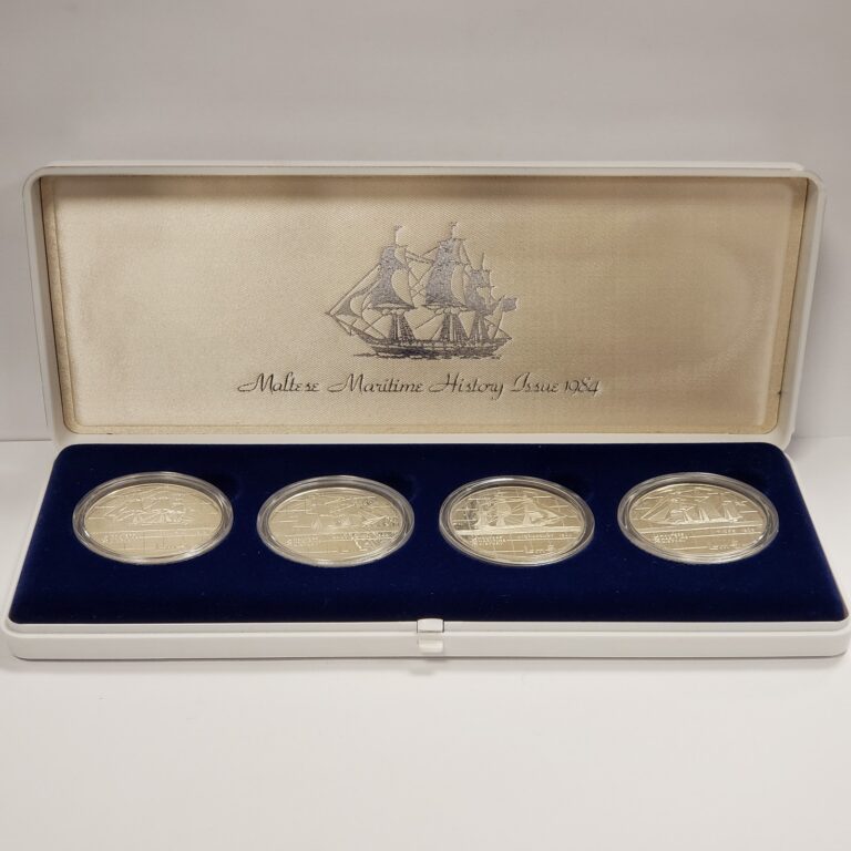 Read more about the article 1984-86 Malta Maritime Collection – 5 Liri .925 Silver ASW 2.3792 OMP COA -Q1430