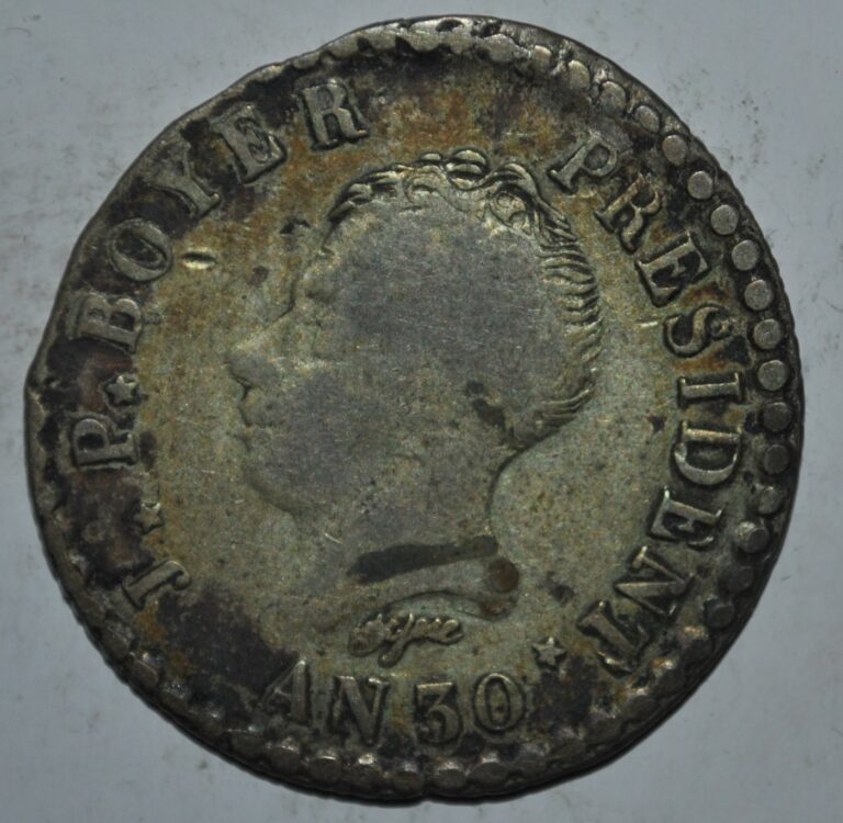 Read more about the article 1833 AN30 HAITI 50 CENTIMES {{{7663