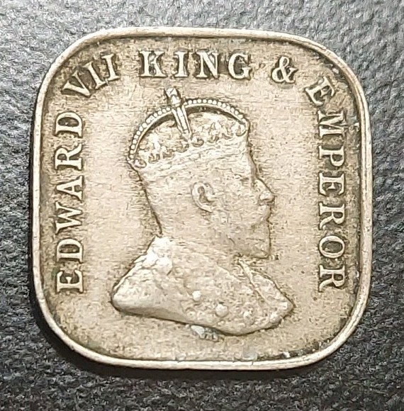 Read more about the article 1910 Ceylon 5 Cents Square Shape Old XF Coin King Edward VII KM 103