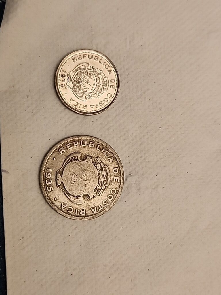 Read more about the article 2 Coins – 1935 Costa Rica 25 Céntimos Coin And 1979 Costa Rica 10 Céntimos Coin.