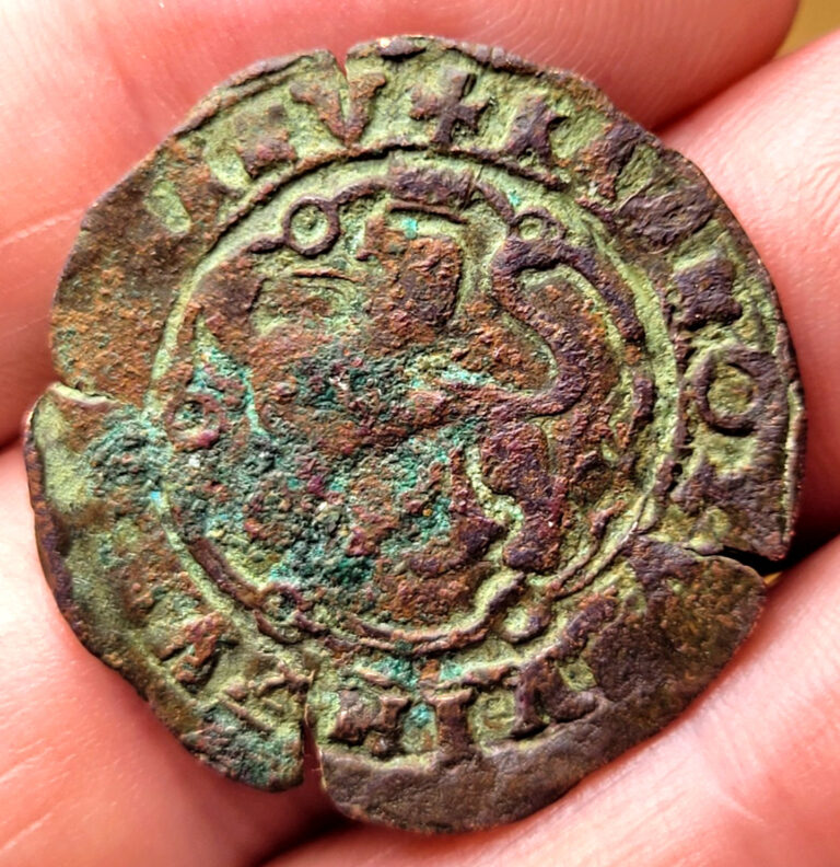 Read more about the article LARGE 1516 – 1556 Spanish 4 Maravedis CHARLES I – SANTO DOMINGO!