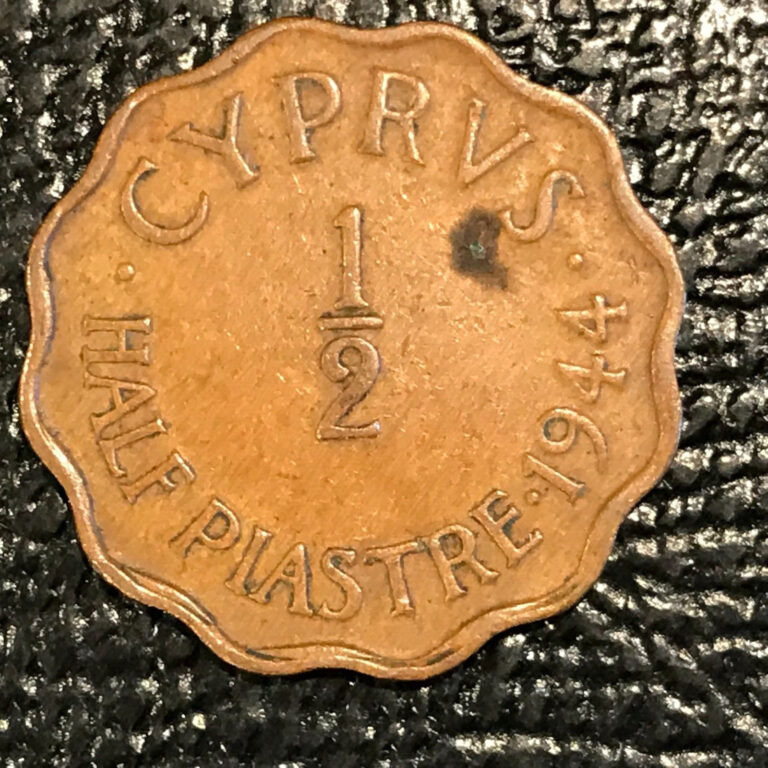 Read more about the article VF VERY FINE 1944 CYPRUS 1/2 PIASTRE COIN-FEB504