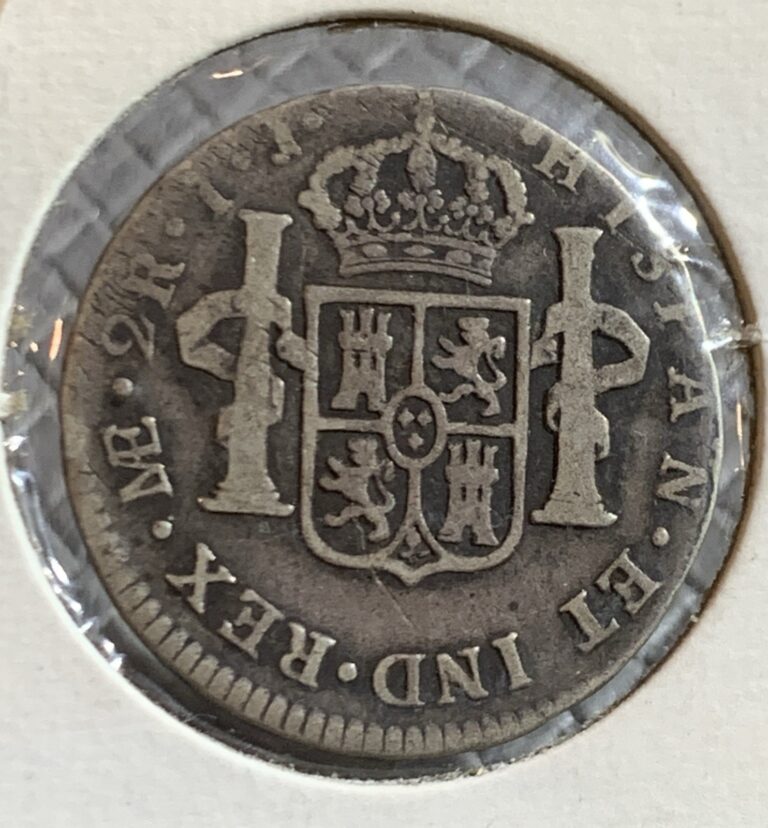 Read more about the article 1796 PERU 2 REALES SILVER COIN VF