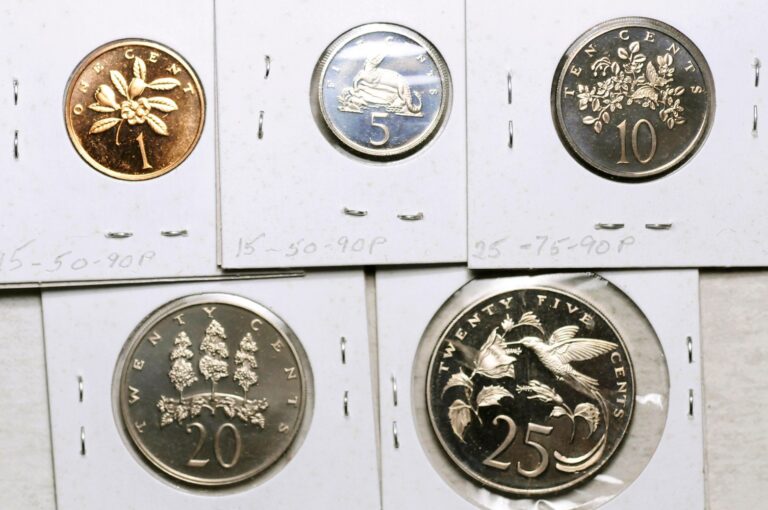 Read more about the article 1971 JAMAICA LOT OF FIVE COINS: 1-5-10-20-25 CENTS (PROOF!)