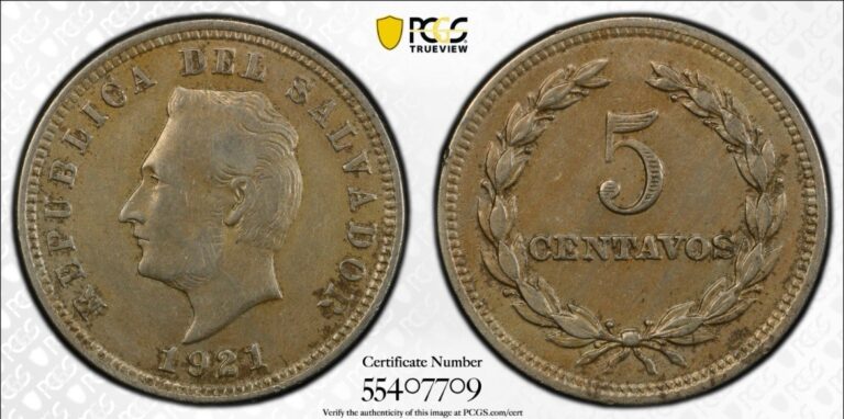 Read more about the article El Salvador 5 Centavos 1921 Scare XF