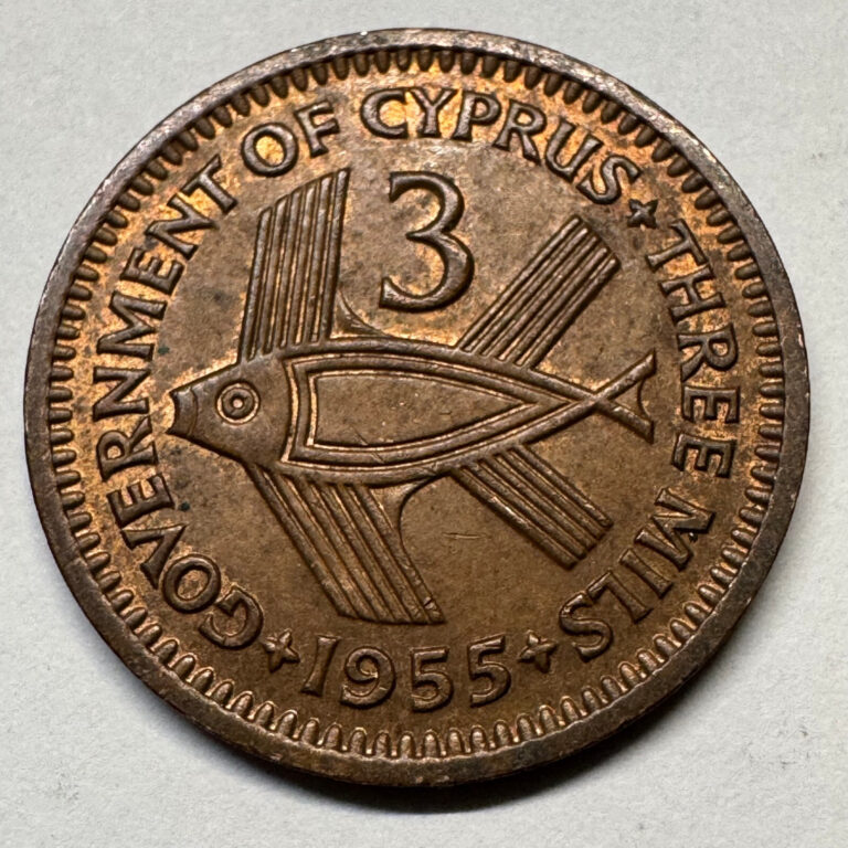 Read more about the article 1955 Cyprus 3 Mils – Coin #C-014