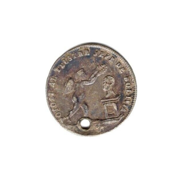Read more about the article 1853 BOLIVIA PROCLAMATION COIN MEDAL POTOSI TYPE I SILVER COIN 1 SOL CHRISTMAS