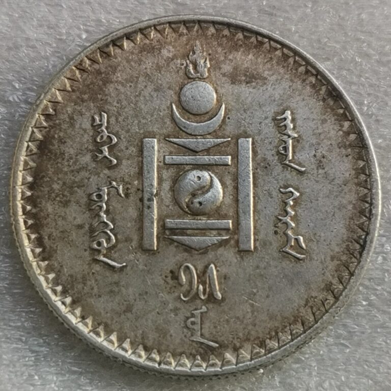 Read more about the article China Mongolia 0.5 Tugrik-50 Mongu Old Silver Coin 1925 Chinese KM#7