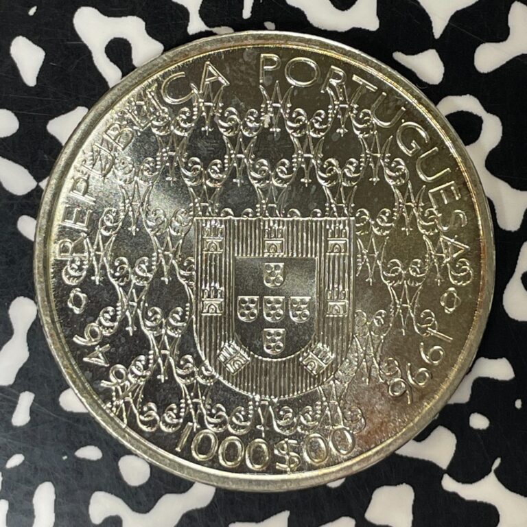 Read more about the article 1996 Portugal 1000 Escudos Lot#T5919 Large Silver Coin! High Grade! Beautiful!