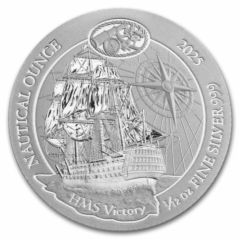 Read more about the article 2025 Rwanda 1/12 oz Silver Nautical Ounce 260 Yrs HMS Victory BU