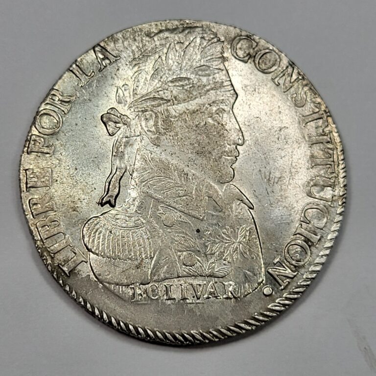 Read more about the article 1833 Silver 8 Soles PTS Potosi Bolivia Amazing UNC BU Strong Luster Wow *J952