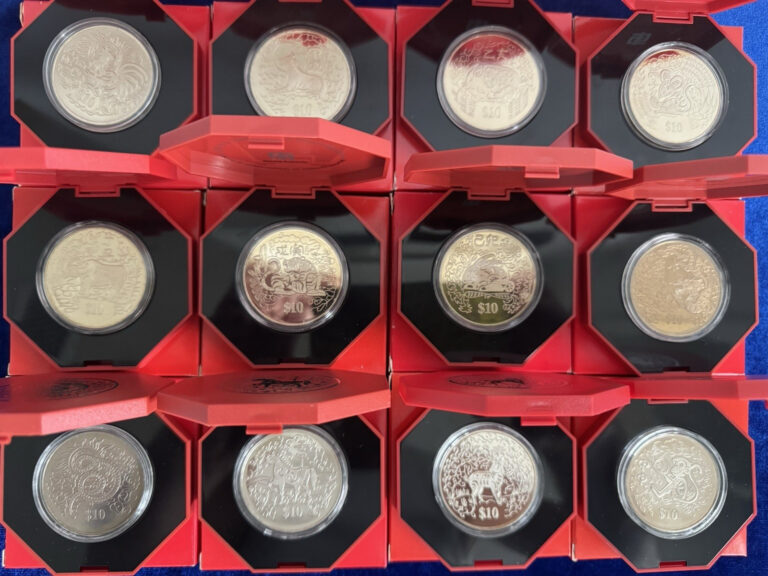 Read more about the article Singapore 1993 to 2004 $10 Zodiac Complete Set Copper-Nickel OGP Free Shipping