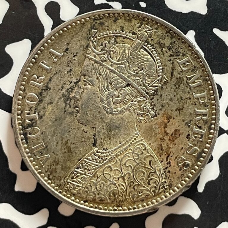 Read more about the article 1878 India 1 Rupee Lot#T5443 Silver! Nice!