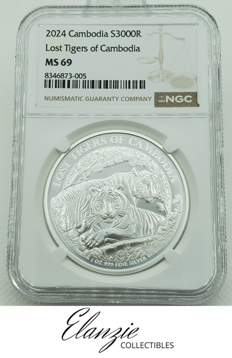 Read more about the article 2024 Cambodia Silver 3000 Riels Lost Tigers of Cambodia NGC MS69