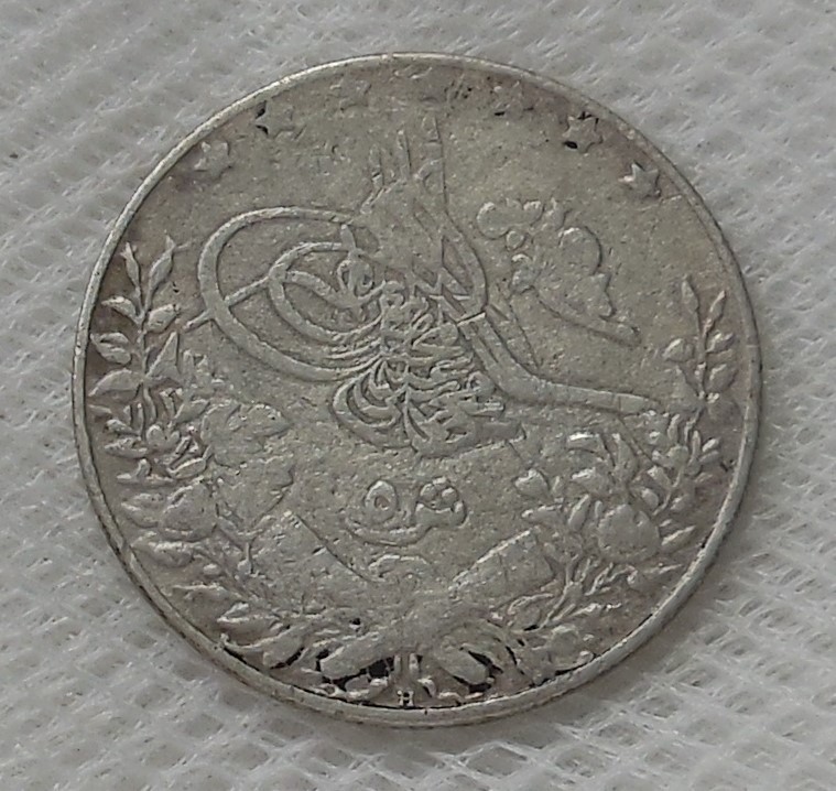 Read more about the article AH1327/6 (1913) EGYPT 5 QIRSH SILVER COIN