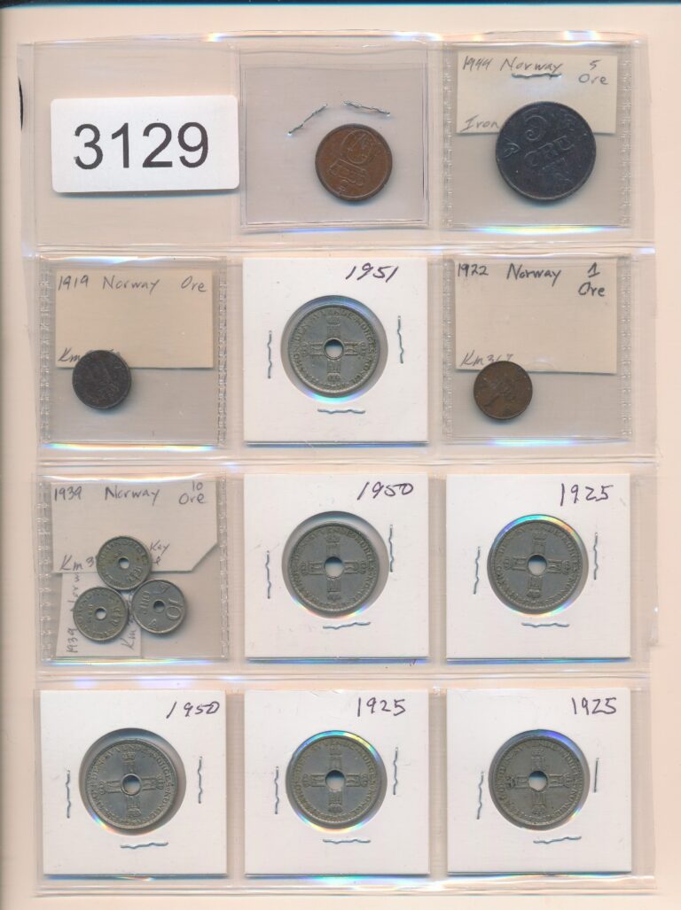 Read more about the article NORWAY – COLLECTION OF  13 COINS – #3129