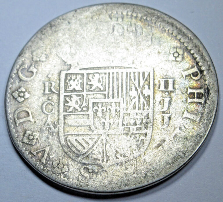 Read more about the article 1721 Spanish Silver 2 Reales Genuine 1700’s Colonial Cross Pirate Treasure Coin