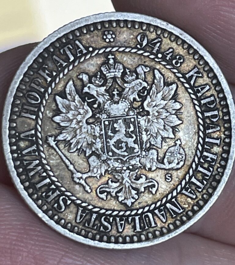 Read more about the article 1866 1 Markka Finland Silver Coin
