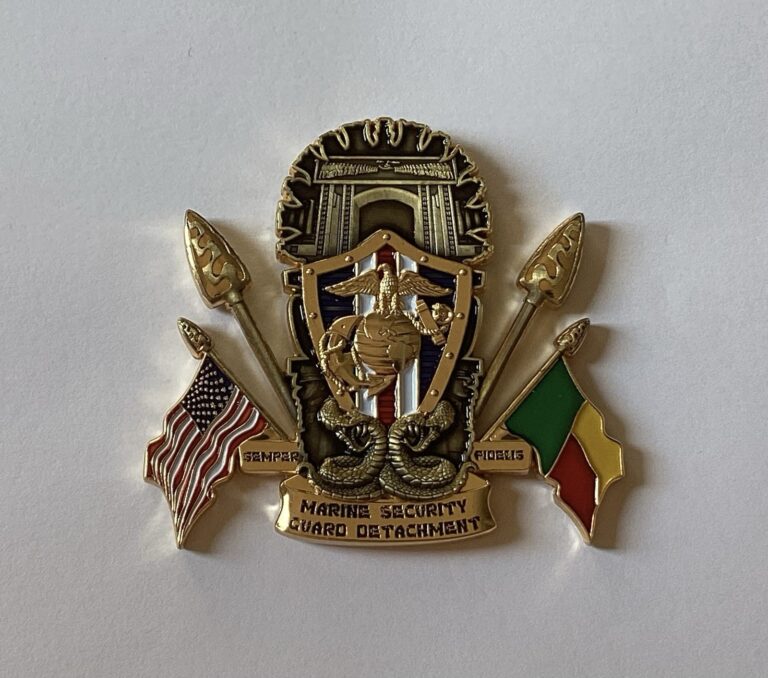 Read more about the article Marine Security Guard Detachment Challenge Coin  US Embassy In Cotonou  Benin