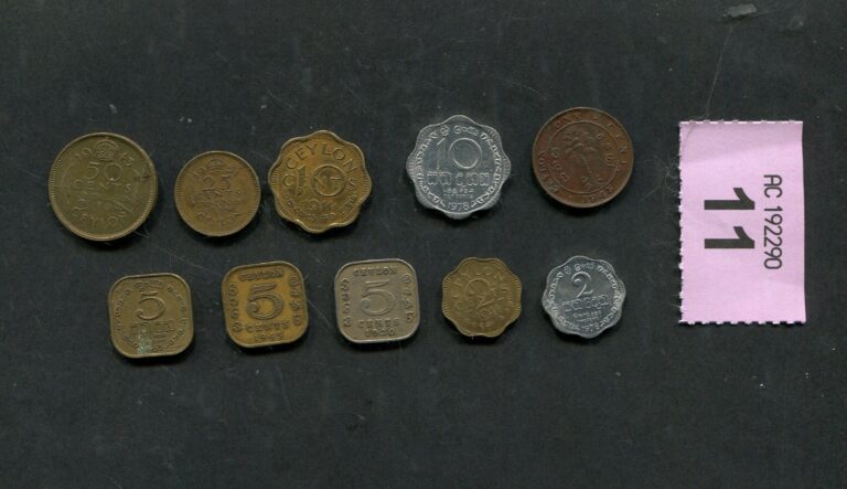 Read more about the article Set  of  10   coins of Ceylon and Sri Lanka
