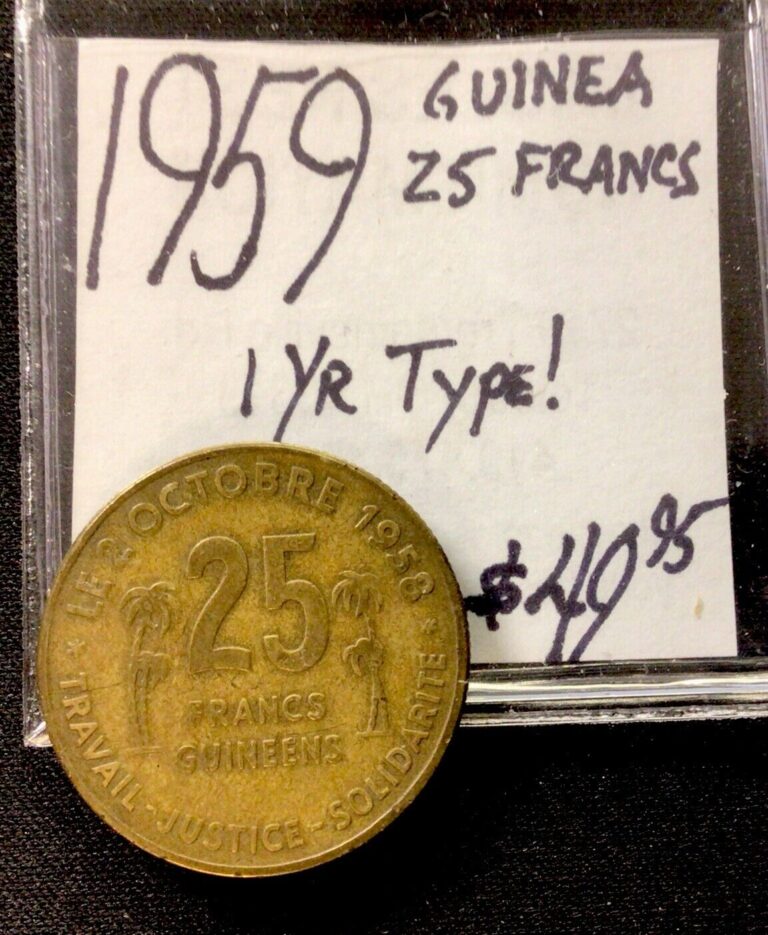 Read more about the article 1959 Guinea 25 Francs! 1st Year Type! ENN Coins