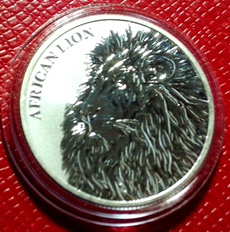 Read more about the article 2018 Republic of Chad African Lion 5000 France Coin 1  oz.999 Silver w/Capsule