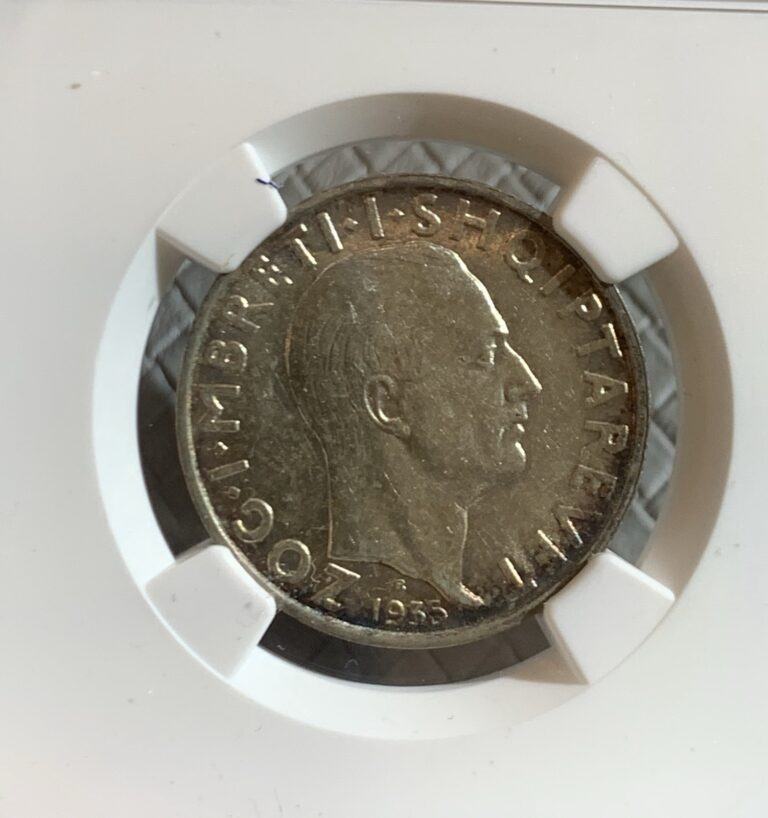 Read more about the article Albania 1935 R 2 Franga Ari NGC MS61 SILVER COIN