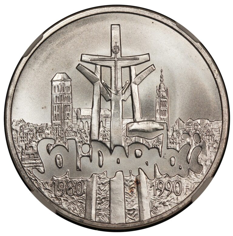 Read more about the article 1990 Poland 100 000 Zlotych Solidarity Ann. Silver Coin – NGC MS 68 – Y #196.1